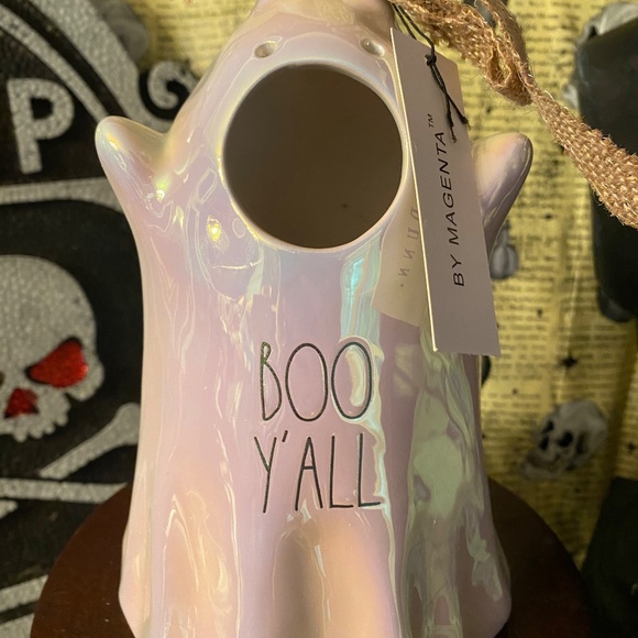 Rae Dunn Artisan Collection By Magenta 5x8 Boo Y'all Ghost Birdhouse - Picture 5 of 7